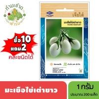 ราคา เจียไต๋ (ซื้อ10แถม2) เมล็ดพันธุ์ มะเขือไข่เต่าขาว ขนาด1กรัม ประมาณ240เมล็ด Round Eggplant มะเขือไข่เต่า เมล็ดพันธุ์พืช เ (3918103555)