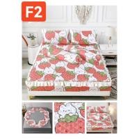 ราคา งานใหม่ ครบชุด ❤️ชุดผ้าปูที่นอนเสริมใย มีชายระบาย พร้อมปลอกหมอน,ปลอกหมอนข้างเข้าชุด❤️ (25925752010)