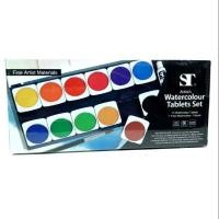 ราคา ST สีน้ำตลับ ชนิดก้อน Watercolour Tablets Set 12 สี (4020151320)