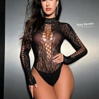 ราคา Sexy secrets⚜️⚜️ชุดตาข่ายเต็มตัว บอดี้สูท แขนยาว ลายเสือดาว ดำ ซีทรู แฟชั่น (26076722437)