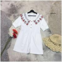 ราคา จั๊มสูทขาสั้นเนื้อผ้าซาร่า (6119772974)
