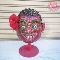 ราคา เศียรเงาะป่า เศียรครอบเงาะป่าหน้าน้ำตาล ไฟเบอร์งานสวย (23859105122)