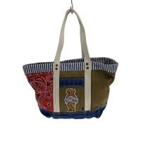 ราคา RALPH LAUREN Tote Bag Purse canvas multicolour Polo bear crazy patterns Direct from Japan Secondhand (43915292067)