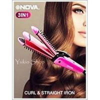 ราคา Nova เครื่องม้วนผม ทำผมหยักและหนีบผมไฟฟ้า 3in1 (1215476654)