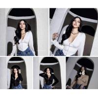 ราคา COTTON CANDY CROPTOP สีดำ (24458575559)