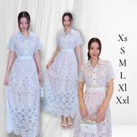 ราคา ชุดเดรสลูกไม้ Venice : VG218 ชุดออกงาน ชุดไปงานบวช ชุดขาว ชุดลูกไม้ ชุดไปทำบุญ ชุดไปงานกฐิน ชุดเรียบร้อย ชุดไปวัด (27817752952)