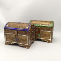 ราคา หีบไม้ หีบสมบัติ กำปั่นใส่่ของ กล่องไม้ ล้านนา เดินเส้น สีทองโบราณ ขนาดเล็ก (27955413625)