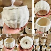 ราคา กระถางดินเผา กระถางต้นไม้ กระถางแคคตัส ทรงกระบุงลายสานโบราณ และทรงตะกร้าหวาย (24134112383)