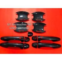 ราคา เบ้ากันรอย ครอบมือจับ รีโว้ toyota revo แคฟล่าโลโก้แดงเบ้าทรงกลมรุ่น4ประตู (6625768515)