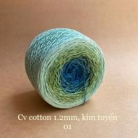 ราคา 1.2มม ไหมพรมคอตตอนเรนโบว์ กลิตเตอร์ ใช้ถักโค้ท เดรส ผ้าพันคอ (29968288804)