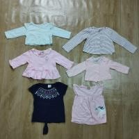 ราคา ขายยกแพ็ค 6 ตัวแบรนด์เนมเสื้อผ้าเด็กอ่อนผู้หญิงวัย 6-18 เดือนมือสองสภาพดี ป้ายCarter'sและอื่นๆ (43360302275)