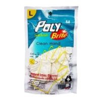 ราคา Poly Brite โพลีไบร์ท ถุงมือยางอนามัยอเนกประสงค์แพ็ค10ชิ้น (21091522784)