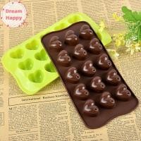 ราคา DreamHappy New Heart Silicone Fondant Mould Cake Candy Jelly Chocolate Muffin Baking Mold TH (40717637313)