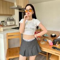 ราคา littlesoulmate เสื้อครอปเอวลอย ครอปแขนสั้นเซ็กซี่(nudie) (23155837542)