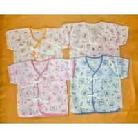 ราคา เสื้อผูกหน้าเด็กแรกเกิด ผ้าป่าน แพ็ค 6 ตัว และ แพ็ค 12 ตัว (21487719297)