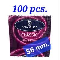ราคา ถุงยางอนามัย 56 (แพ็ค100ชิ้น) BODY GUARD LARGE​ ผิวเรียบ​ ผนังไม่ขนาน​ ขนาด​ 56 มม. (27485623638)