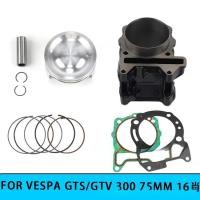 ราคา 75 มม.ชุดกระบอกเหมาะสําหรับ VESPA300 GTS GTV SR300 กระบอกแหวนลูกสูบประกอบ (42717143872)