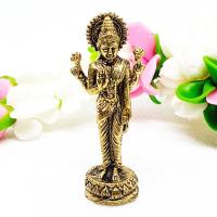 ราคา พระแม่ลักษมีเทวีแห่งความร่ำรวย ประทับยืนประทานพรความสำเร็จ เนื้อทองเหลือง ประมาณ3ซม.เข้าพิธีปลุกเสกวัดแขกสีลม (21202485149)