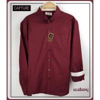 ราคา เสื้อเชิ้ตแขนยาว คอปก ผ้า Oxford สีแดง มีถึงไซส์ 4XL (1692882969)