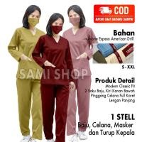 ราคา FERNISTYLE Doctor Scrubs Long Sleeve Ok Shirt ชุดพยาบาล Trust Wear Oka Jaga Scrub Medical Doctor (28841388774)