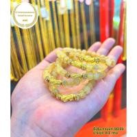 ราคา ข้อมือหินไหมทอง + ชาร์ม ปี่เซี๊ยะ ทองแท้ 99.99% หนัก 0.1 กรัม (22121880365)