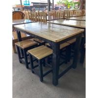 ราคา โต๊ะทานข้าวพร้อมเก้าอี้หัวโล้น มีขาดำกับขาไม้ ชุดโต๊ะ เก้าอี้หัวโล้น ส่งไปเป็นตัวๆไม่ต้องประกอบเอง โต๊ะไม้ (4238716058)