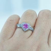 ราคา แหวนพลอยชมพู พลอยพิงค์แซฟไฟร์ พลอยแท้ค่ะ (22864526349)