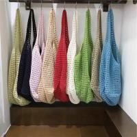 ราคา [ZZ1008] กระเป๋าสะพายไหล่ถักไหมพรมวินเทจ สไตล์เกาหลี ดีไซน์กลวงใหม่ ความจุเยอะ สินค้าพร้อมส่ง (41813751486)