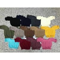 ราคา พร้อมส่งเสื้อปาดไหล่ไหมพรม ต่อแขนตุ๊กตา(zc03) (6249828631)