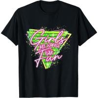 ราคา เสื้อยืดกราฟิกสไตล์ย้อนยุค 70s - 90s Nostalgia Wanna Have Fun ยุค 80s (28239852231)