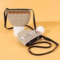 ราคา (w229)กระเป๋าสะพายข้าง ผ้าลายสานแต่งลูกไม้ สไตส์อียิปส์ bagdance (17086570716)