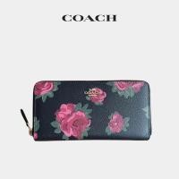 ราคา COACH กระเป๋าสตางค์ลายดอกไม้ ช่องใส่การ์ดหลายช่อง กระเป๋าหนังยาว (25301404927)