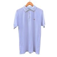ราคา เสื้อโปโลวินเทจ lacoste White Classic Polo Shirt Made in France (40971851330)