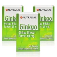 ราคา NUTRAKAL Ginkgo บำรุงสมอง เสริมความจำ (60 เม็ด) x 3 กล่อง (343855985)