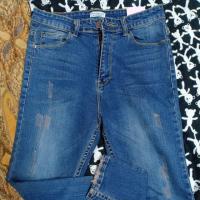 ราคา กางเกงยีนส์ Chuu-5kg Jeans แบรนด์Chuu-5kg Jeans งานเกาหลี ยีนส์ฟอกชมพู แต่งสะกิดขาด แฟชั่น #แบลคพิงค์ (4112580529)