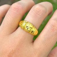 ราคา แหวนทองหุ้ม ลายดอกจิกเหลี่ยม หนัก 1 บาท RG18 (29484887951)