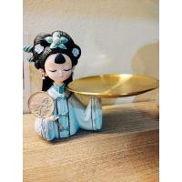 ราคา ตุ๊กตาจีน ตุ๊กตา เซรามิค พร้อมจานวางของ จานวางของ จาน แจ้งลายสีในแชท พร้อมส่งนะคะ (15790852314)