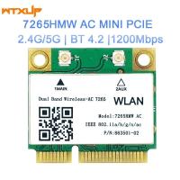 ราคา 7265HMW 876Mbps Dual Band 2.4G + 5G Wifi ไร้สาย Mini PCI-E การ์ดบลูทูธ 4.0 สําหรับ 7260 8260 8265 8265HMW AX210HMW (26741531515)