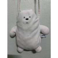 ราคา กระเป๋าสะพาย we bare bear ( ice bear) ของแท้มือสองสภาพดีมาก ความยาวสาย 23 นิ้ว งาน miniso (18840323560)