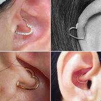 ราคา Miss* ห่วงจมูกหัวใจ G23 สําหรับต่างหูไทเทเนียม Hoops Single Piercing แหวนจมูก Hoop กระดูกอ่อนสําหรับผู้หญิงเจาะ Jewelr (41919137593)