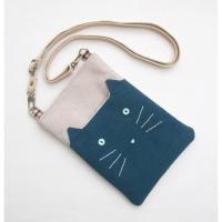 ราคา Phone Sling Pouch – Phone Bag – Blue Cat Pocket (29376191309)