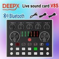 ราคา DEEPX Sound Audio USB V8S การ์ดเสียงบลูทูธ ไลฟ์สด คอนเดนเซอร์ไมค์ ปรับเสียงร้อง เอฟเฟกต์ครบ คาราโอเกะ เกม สตรีม พอดแคสต์ ใช้ได้กับโทรศัพท์ คอมพิวเตอร์ (25246289484)