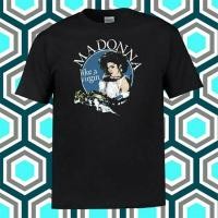 ราคา Madonna Like A Virgin Black Tshirt Funny Men (41767435825)