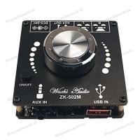 ราคา ZK-502M 50W + 50W บลูทูธ 5.0 Power Audio Amplifier Board สเตอริโอ (41769672954)
