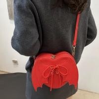 ราคา citadel.ecommerce กระเป๋าสะพายข้าง ทำจากหนัง PU รูปทรงหัวใจติดปีกค้างคาวเหมาะกับวันฮาโลวีน มีให้เลือก 5สี B-941 (29929744303)