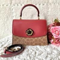 ราคา (พร้อมส่ง) กระเป๋า Coach Top Handle In Colorblock Signature Canvas #79724 ลิขสิทธิ์แท้ มือ1 100% (6524310473)