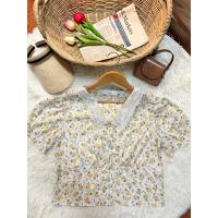 ราคา เสื้อลายดอกน่ารัก แขนตุ๊กตาploylada (23150054996)