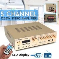 ราคา 1200W โฮมเธียเตอร์เครื่องขยายเสียง 5ช่อง ดิจิทัล บลูทู ธ เครื่องขยายเสียง คาราโอเกะ โฮมเธียเตอร์ FM (25358719354)