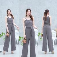 ราคา เสื้อผ้าแฟชั่น จั๊มสูทขายาว แต่งสายโซ่ สวย ตรงปก ใส่เที่ยว ใส่ออกงาน จั้มขายาวสีเทา ชุดไปเที่ยว พร้อมส่ง (42909879732)