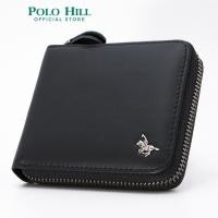 ราคา [ใหม่ VARIATIONS] POLO HILL Mens RFID Blocking Leather Wallet C-PHW-6013 (22768933898)